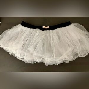 White Tulle Running Skirt
